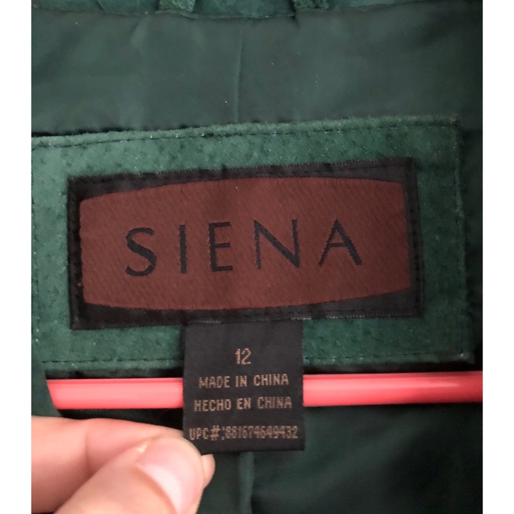 Oversized Emerald Green Leather 2 Button Blazer - Picture 4 of 8